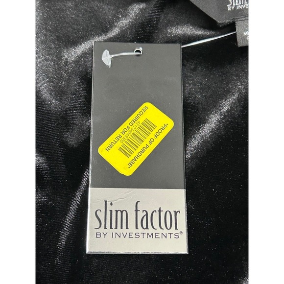 Slim Factor by Investments Womens 2X Black Velvet Mesh Sleeve Blouse New - Picture 4 of 7